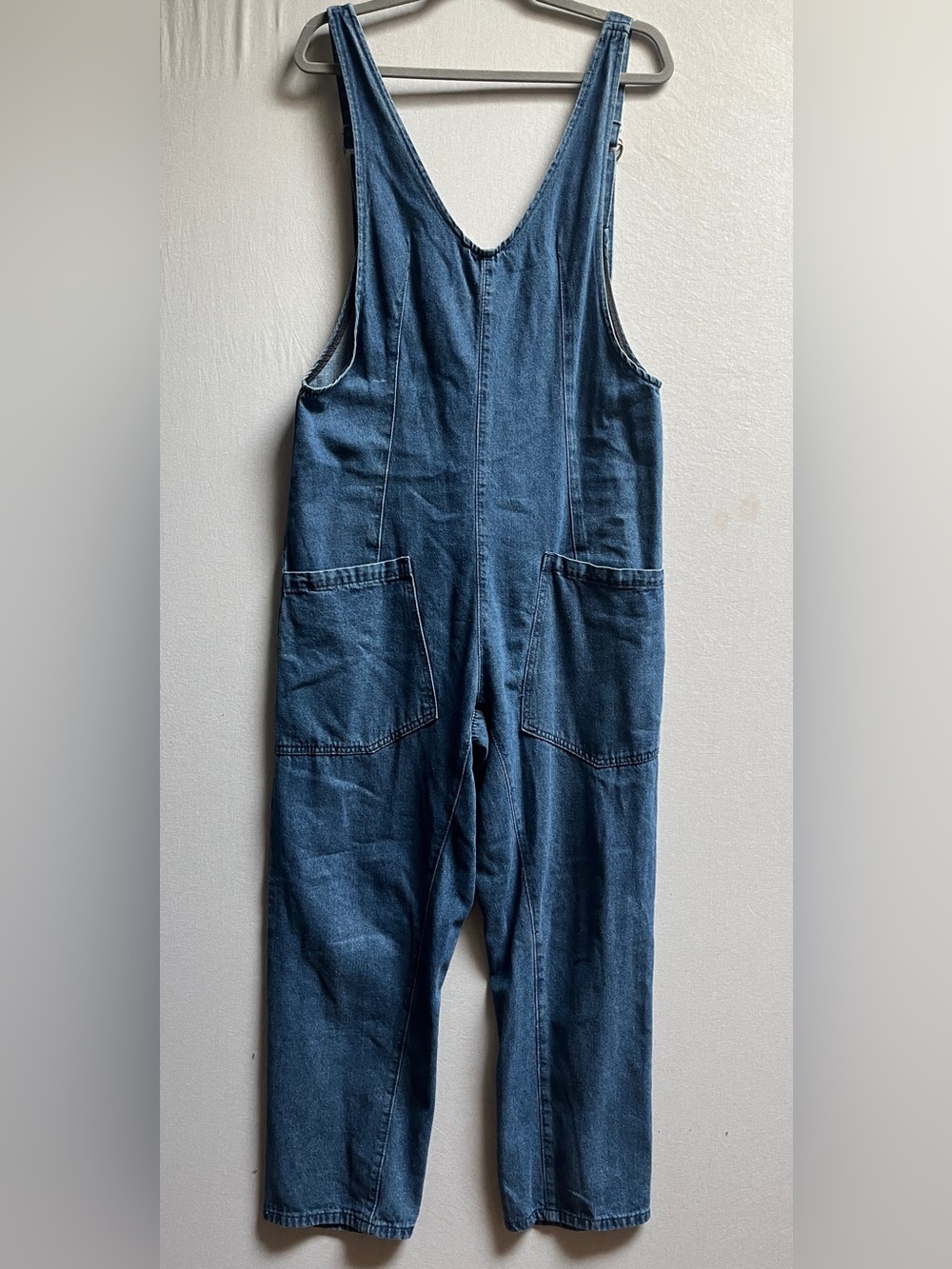 Cody Blue Denim Utility Patch Pocket Relaxed Jumpsuit S